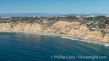 Aerial Photo of San Diego Scripps Coastal SMCA. Blacks Beach and Torrey Pines State Reserve, La Jolla, California