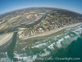 Aerial photo of San Dieguito Lagoon State Marine Conservation Area.  San Dieguito Lagoon State Marine Conservation Area (SMCA) is a marine protected area near Del Mar in San Diego County