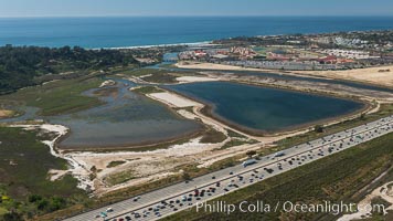 Aerial photo of San Dieguito Lagoon State Marine Conservation Area.  San Dieguito Lagoon State Marine Conservation Area (SMCA) is a marine protected area near Del Mar in San Diego County