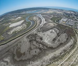 Aerial photo of San Dieguito Lagoon State Marine Conservation Area.  San Dieguito Lagoon State Marine Conservation Area (SMCA) is a marine protected area near Del Mar in San Diego County