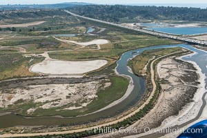 Aerial photo of San Dieguito Lagoon State Marine Conservation Area.  San Dieguito Lagoon State Marine Conservation Area (SMCA) is a marine protected area near Del Mar in San Diego County