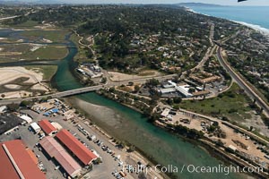 Aerial photo of San Dieguito Lagoon State Marine Conservation Area.  San Dieguito Lagoon State Marine Conservation Area (SMCA) is a marine protected area near Del Mar in San Diego County