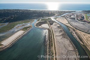 Aerial photo of San Dieguito Lagoon State Marine Conservation Area.  San Dieguito Lagoon State Marine Conservation Area (SMCA) is a marine protected area near Del Mar in San Diego County