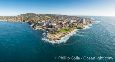 Aerial Photo of Point La Jolla and La Jolla Cove, Boomer Beach, Scripps Park