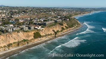 Image 30791, Aerial Photo of Swami's and Encinitas Coast. California, USA, Phillip Colla, all rights reserved worldwide.   Keywords: above:aerial:aerial photo:aerial photograph:aloft:beach:california:coast:ocean:outdoors:outside:pacific:san diego:scene:scenery:scenic:usa.