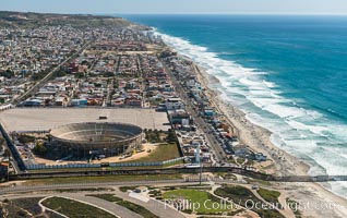 Aerial Photo of Tijuana Bullring and Coastal Tijuana