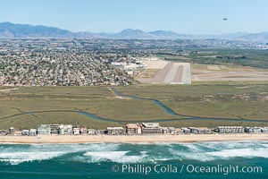 Aerial Photo of Tijuana River Mouth SMCA.  Tijuana River Mouth State Marine Conservation Area borders Imperial Beach and the Mexican Border