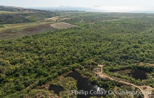 Aerial Photo of Tijuana River Mouth SMCA.  Tijuana River Mouth State Marine Conservation Area borders Imperial Beach and the Mexican Border