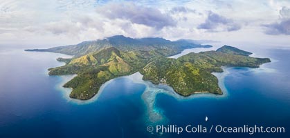 Aerial View of Gau Island, Fiji