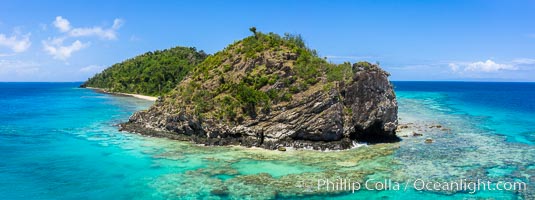 Aerial View of Namena Island, Fiji, Namena Marine Reserve