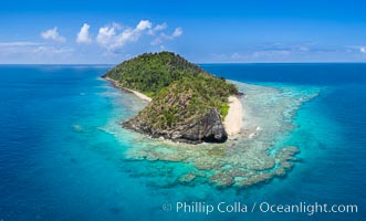 Aerial View of Namena Island, Fiji