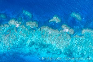 Aerial View of Namena Marine Reserve and Coral Reefs, Namena Island, Fiji