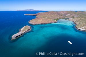 Aerial View near Playa Balandra and Lobera San Rafaelito, Sea of Cortez