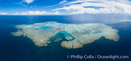 Aerial View of Vatu-i-Ra Coral Seascape, Fiji, Vatu I Ra Passage, Bligh Waters, Viti Levu Island