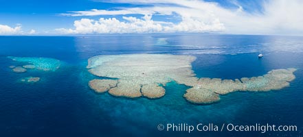 Aerial View of Vatu-i-Ra Coral Seascape, Fiji, Vatu I Ra Passage, Bligh Waters, Viti Levu Island