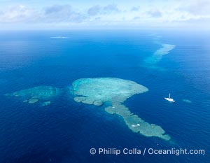 Aerial View of Vatu-i-Ra Coral Seascape, Fiji, Vatu I Ra Passage, Bligh Waters, Viti Levu Island