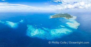 Aerial View of Wakaya Island, Fiji