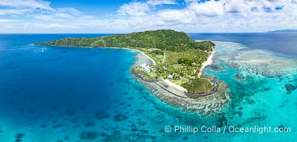 Aerial View of Wakaya Island, Fiji