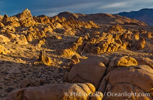 Alabama Hills, sunrise, Alabama Hills Recreational Area