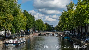 Amsterdam canals and quaint city scenery