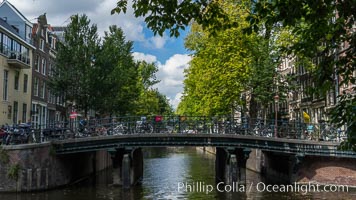 Amsterdam canals and quaint city scenery