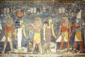 Ancient wall paintings,Valley of the Kings, Luxor, Egypt