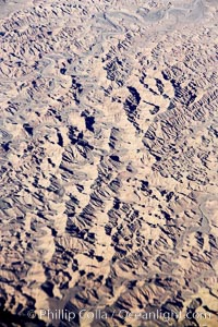 Badlands, foothills and desert washes, west of Salton Sea, near Canyon Sin Nombre, Anza-Borrego Desert State Park