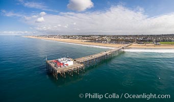 Balboa Pier in Newport Beach, aerial photo