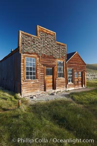 Barber shop, front porch and facade, Main Street, Bodie State Historical Park, California