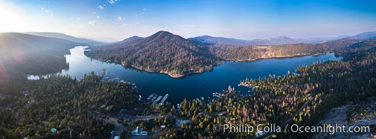 Bass Lake, Aerial Panoramic Photo