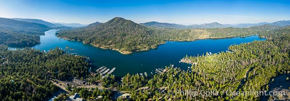 Bass Lake aerial photo in the western Sierra Nevada between Fresno and Yosemite