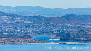 Batiquitos Lagoon, Carlsbad and La Costa, Ponto Beach, aerial photo