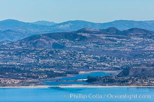 Batiquitos Lagoon, Carlsbad and La Costa, Ponto Beach, aerial photo