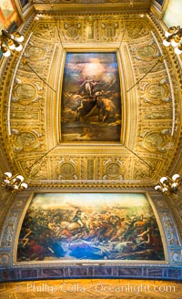 The Battle of the Nile, also known as the Battle of Aboukir Bay, in French as the Bataille d'Aboukir, panaramic photo showing wall and ceiling detail.