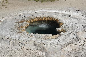 Beach Spring bubbling, Upper Geyser Basin, Yellowstone National Park, Wyoming