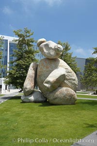 Bear is another of the odd outdoor "art" pieces of the UCSD Stuart Collection.  Created by Tim Hawkinson in 2001 of eight large stones, it sits in the courtyard of the UCSD Jacobs School of Engineering, University of California, San Diego, La Jolla