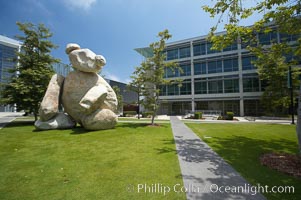 Bear is another of the odd outdoor "art" pieces of the UCSD Stuart Collection.  Created by Tim Hawkinson in 2001 of eight large stones, it sits in the courtyard of the UCSD Jacobs School of Engineering, University of California, San Diego, La Jolla