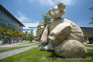 Bear is another of the odd outdoor "art" pieces of the UCSD Stuart Collection.  Created by Tim Hawkinson in 2001 of eight large stones, it sits in the courtyard of the UCSD Jacobs School of Engineering, University of California, San Diego, La Jolla