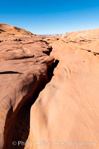 Lower Antelope Canyon, a deep, narrow and spectacular slot canyon lying on Navajo Tribal lands near Page, Arizona. Navajo Tribal Lands, USA, natural history stock photograph, photo id 37775