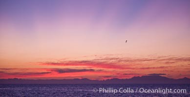 Beautiful Sea of Cortez sunset view, near La Paz, Baja California, Mexico.