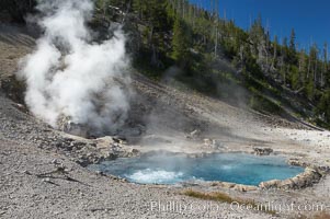 Beryl Spring is superheated with temperatures above the boiling point, Yellowstone National Park, Wyoming