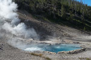 Beryl Spring is superheated with temperatures above the boiling point. Yellowstone National Park, Wyoming, USA, natural history stock photograph, photo id 13465