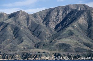 The Santa Lucia mountains rise above the Big Sur coastline near Bixby Bridge