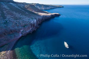 Boat Ambar III at Punta Maru, Isla Partida, Sea of Cortez