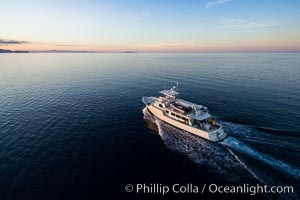 Boat Ambar III at Sunset, Sea of Cortez, La Reina, Baja California, Mexico