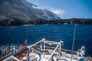 Boat Horizon at Arcos del Diablo, west side of Guadalupe Island, Guadalupe Island (Isla Guadalupe)