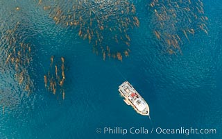 Boat Horizon at San Clemente Island, aerial photo