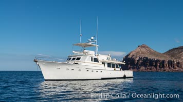 Boat M/V Ambar III at Isla Partida, Sea of Cortez, Mexico