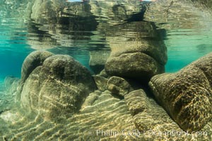 Boulders underwater, Lake Tahoe, Nevada