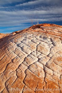 Brain rocks, clouds and sky, Valley of Fire State Park